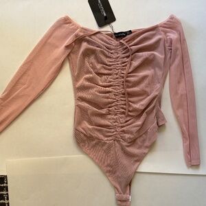 Pink bodysuit (stripes are just camera issue)